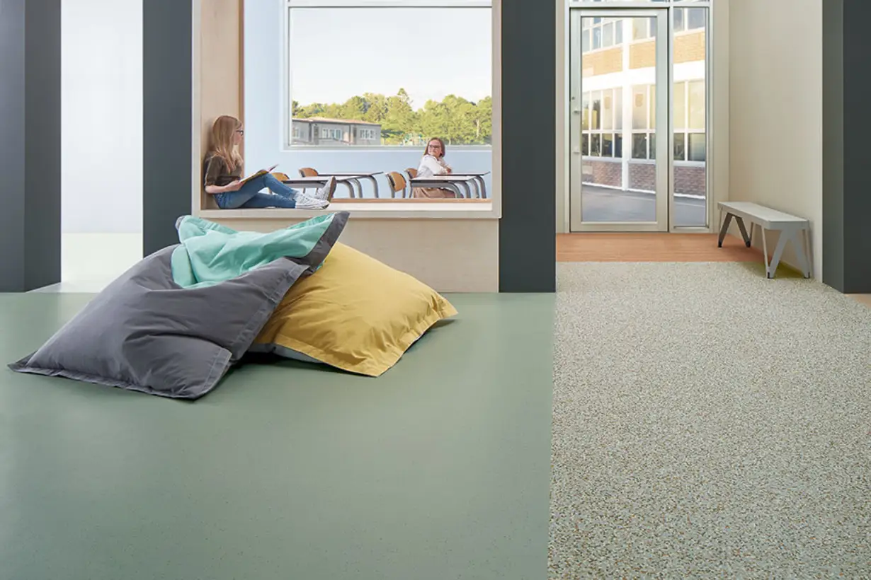 pisos vinil rollo confetti concrete